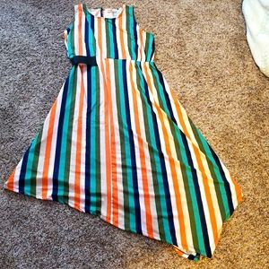 Sleeveless  angled dress